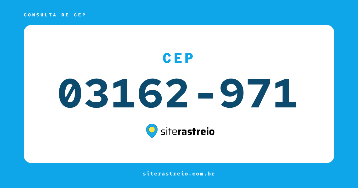 03162971 | CEP 03162-971 é de onde? Endereço e todas informações