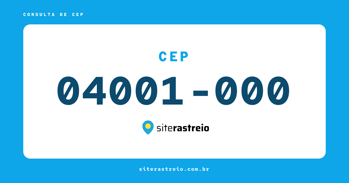 04001000 | CEP 04001-000 é de onde? Endereço e todas informações