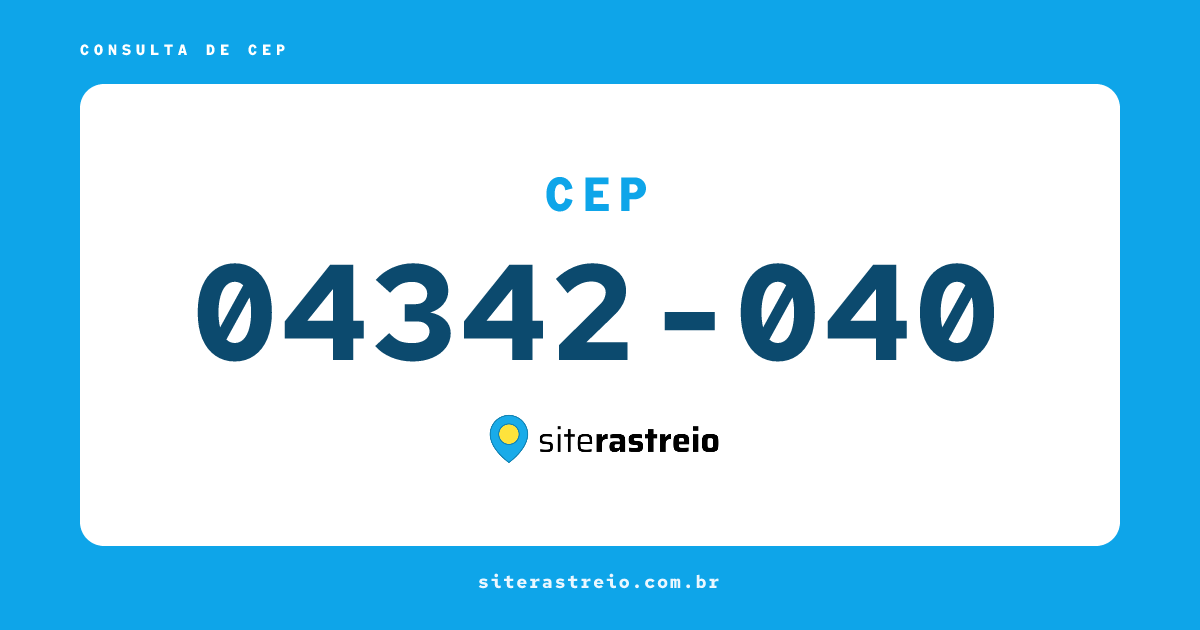 04342040 | CEP 04342-040 é de onde? Endereço e todas informações