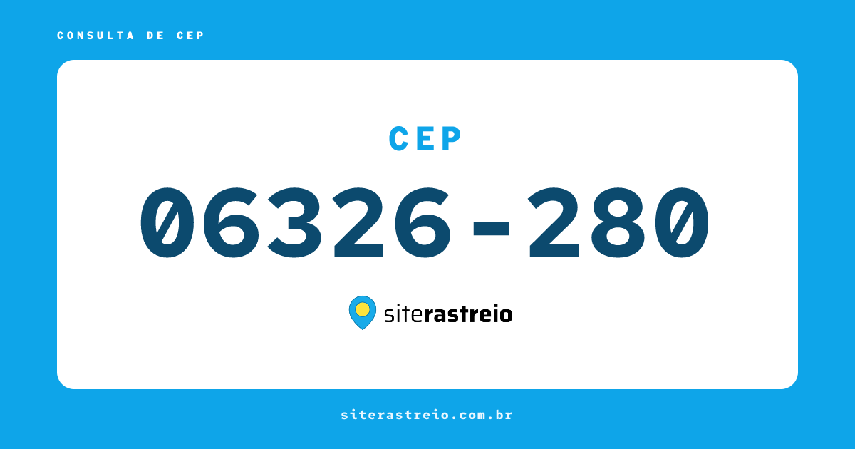 06326280 | CEP 06326-280 é de onde? Endereço e todas informações