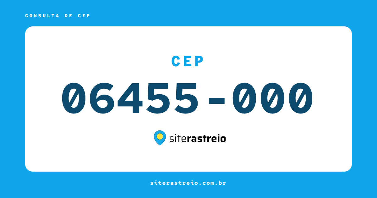 06455000 | CEP 06455-000 é de onde? Endereço e todas informações