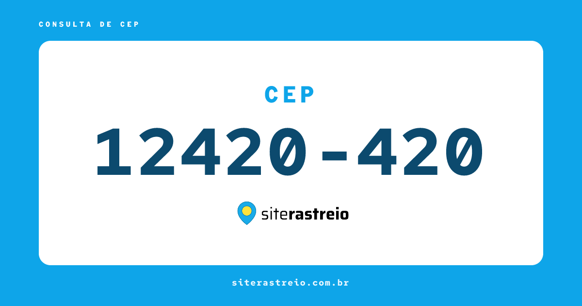 12420420 | CEP 12420-420 é de onde? Endereço e todas informações