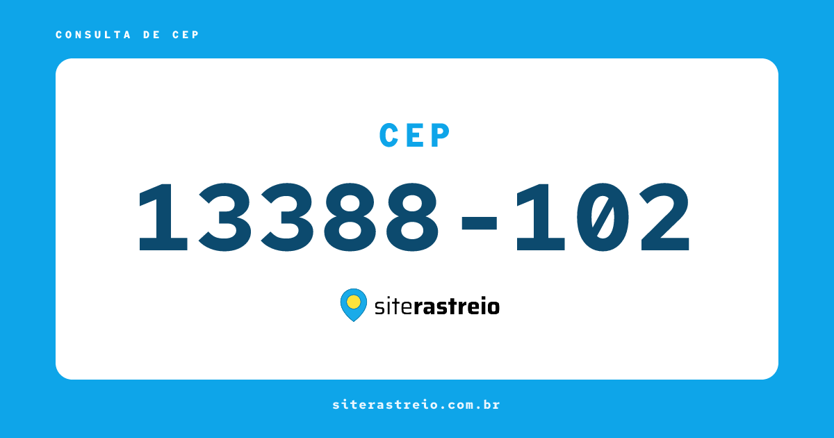 13388102 | CEP 13388-102 é de onde? Endereço e todas informações