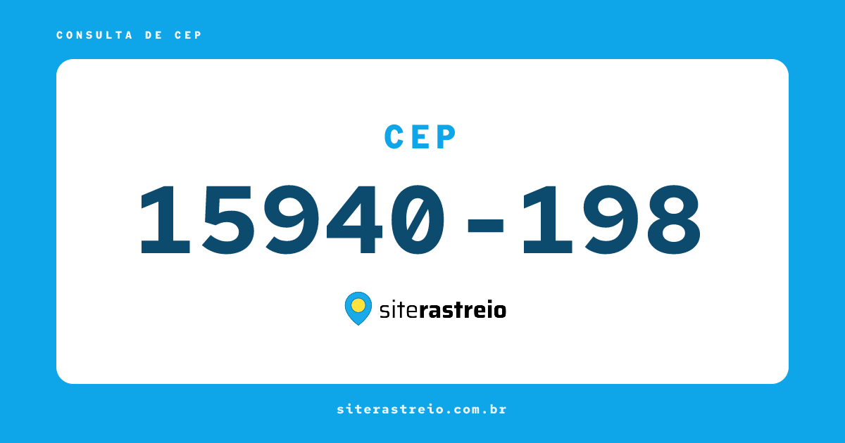 15940198 | CEP 15940-198 é de onde? Endereço e todas informações