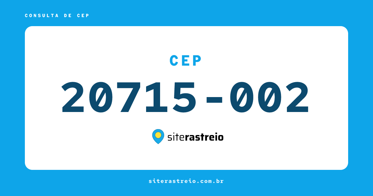 20715002 | CEP 20715-002 é de onde? Endereço e todas informações