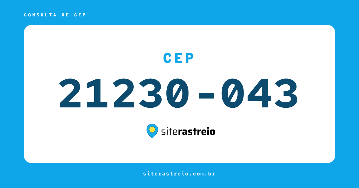 21230043 | CEP 21230-043 é de onde? Endereço e todas informações