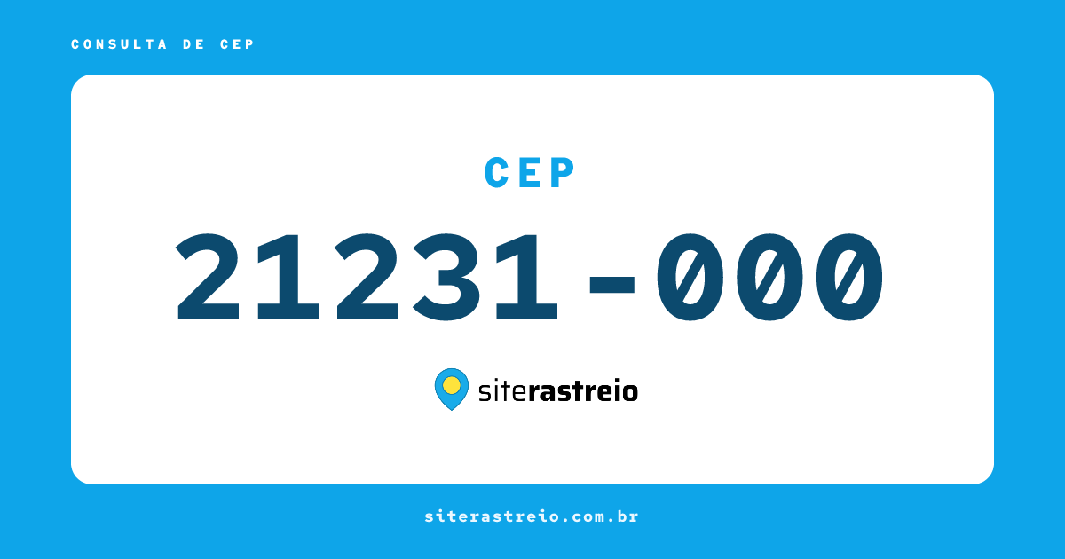 21231000 | CEP 21231-000 é de onde? Endereço e todas informações