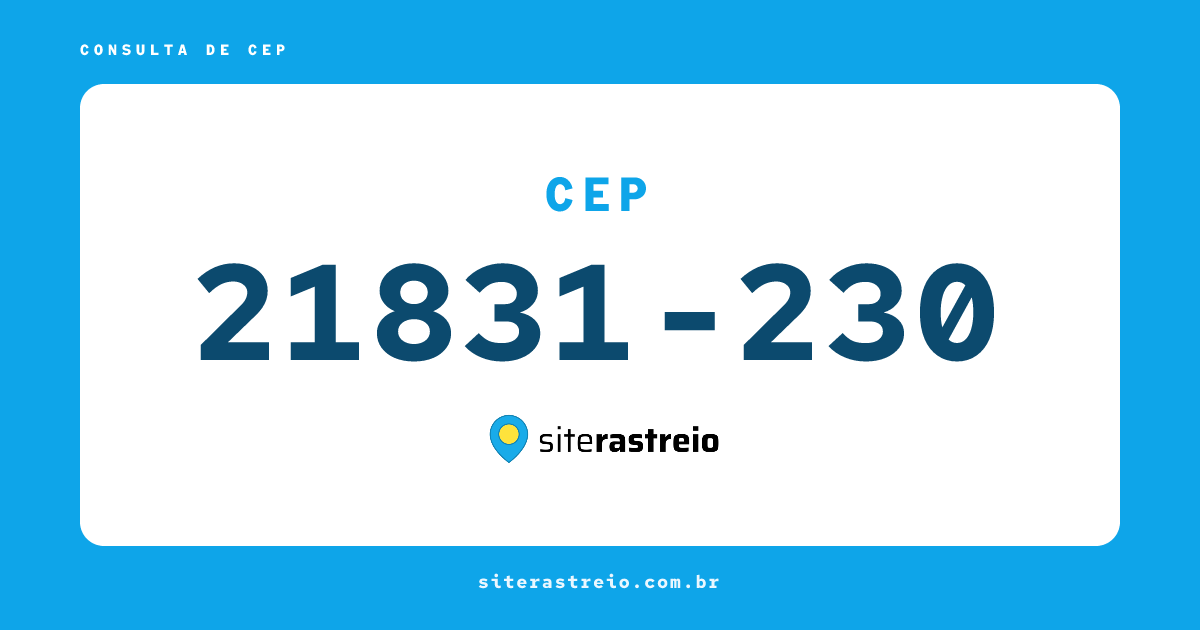 21831230 | CEP 21831-230 é de onde? Endereço e todas informações