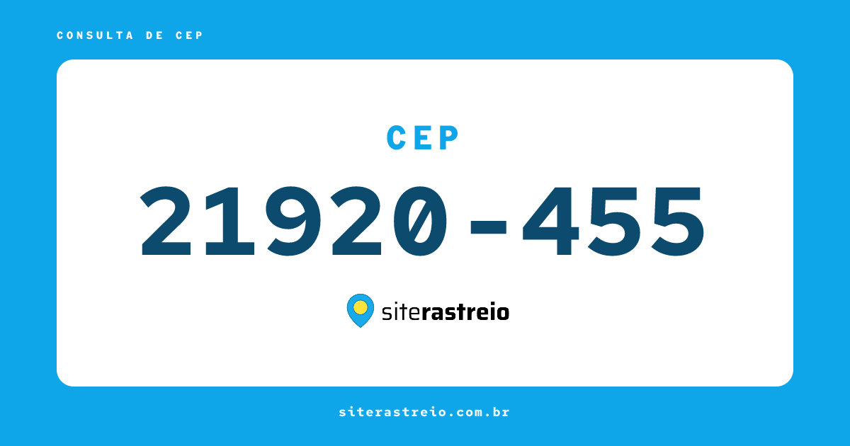 21920455 | CEP 21920-455 é de onde? Endereço e todas informações