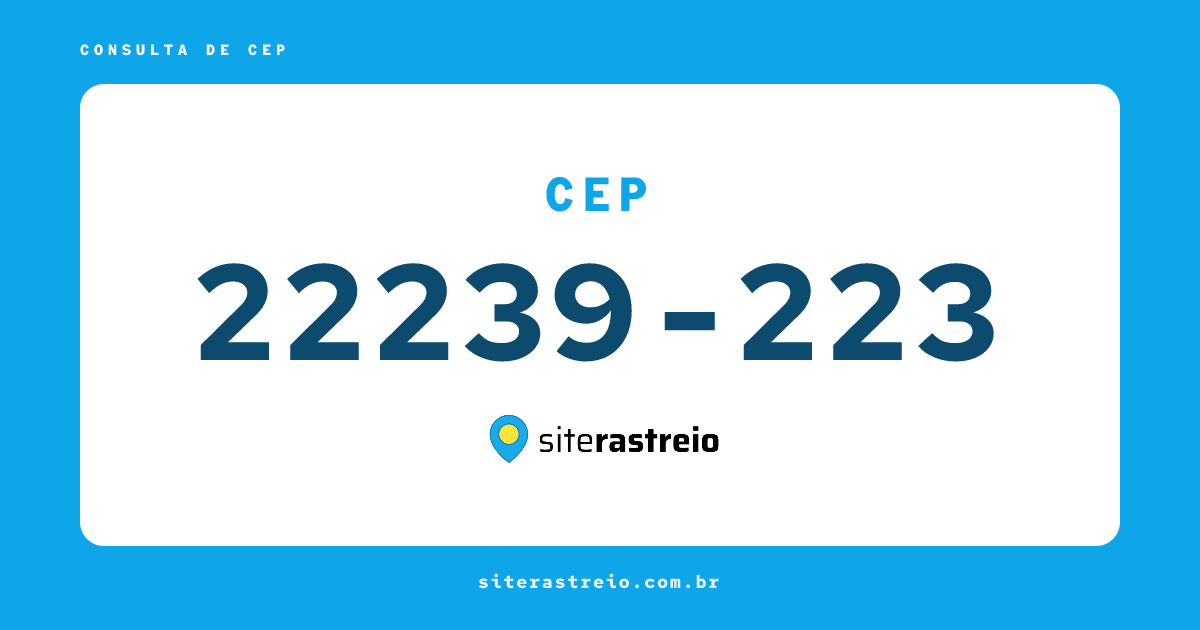 22239223 | CEP 22239-223 é de onde? Endereço e todas informações