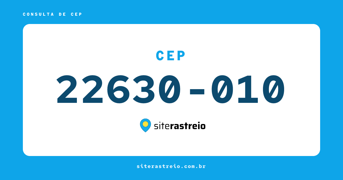 22630010 | CEP 22630-010 é de onde? Endereço e todas informações
