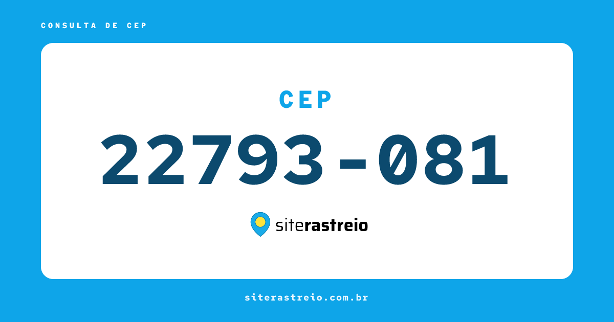 22793081 | CEP 22793-081 é de onde? Endereço e todas informações