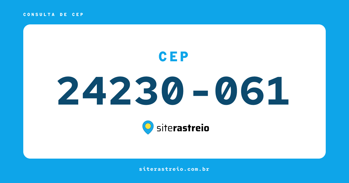 24230061 | CEP 24230-061 é de onde? Endereço e todas informações