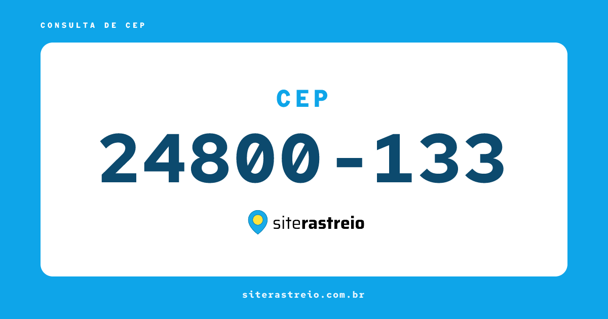 24800133 | CEP 24800-133 é de onde? Endereço e todas informações