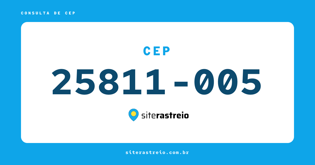 25811005 | CEP 25811-005 é de onde? Endereço e todas informações