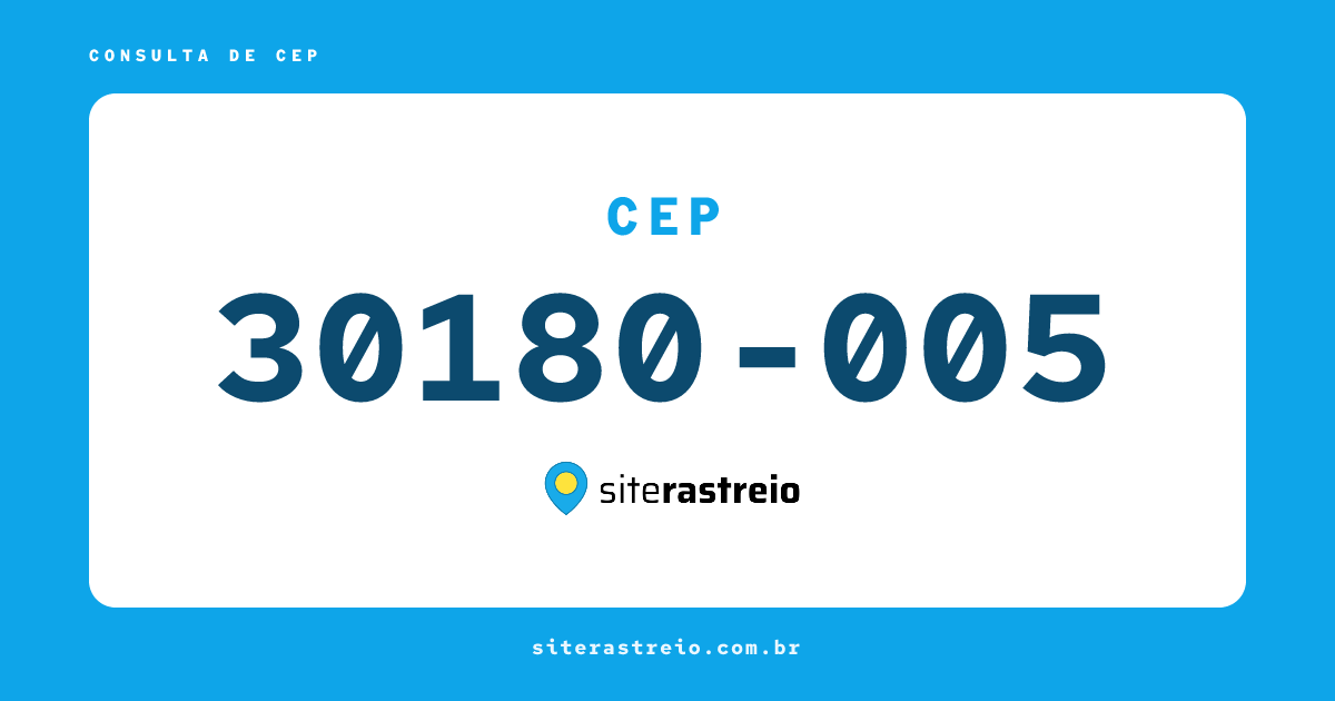 30180005 | CEP 30180-005 é de onde? Endereço e todas informações