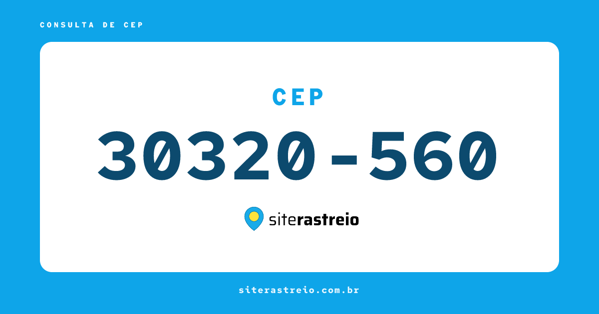 30320560 | CEP 30320-560 é de onde? Endereço e todas informações