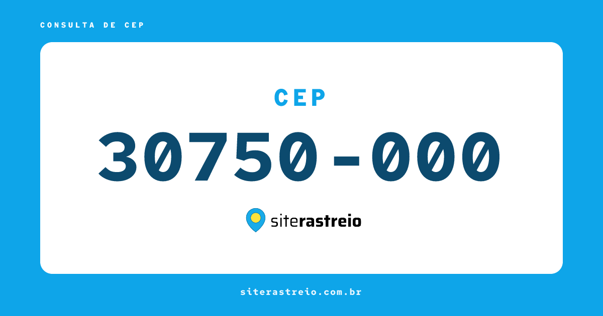 30750000 | CEP 30750-000 é de onde? Endereço e todas informações
