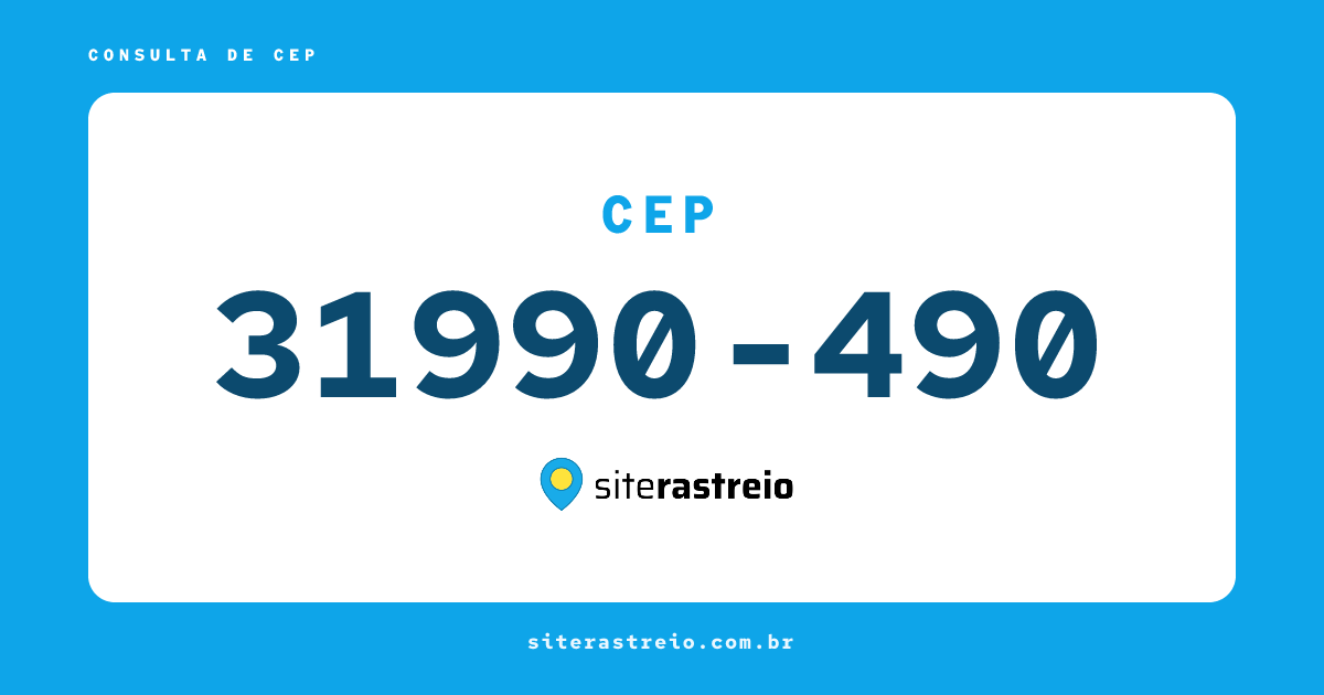 31990490 | CEP 31990-490 é de onde? Endereço e todas informações
