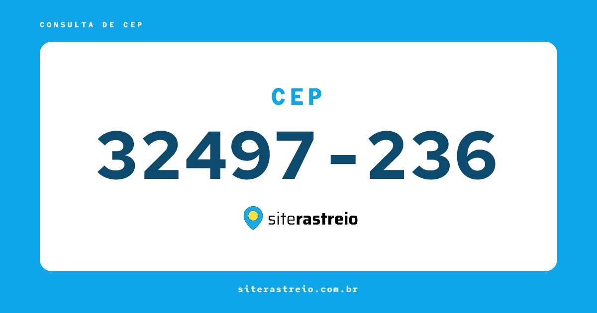32497236 | CEP 32497-236 é de onde? Endereço e todas informações