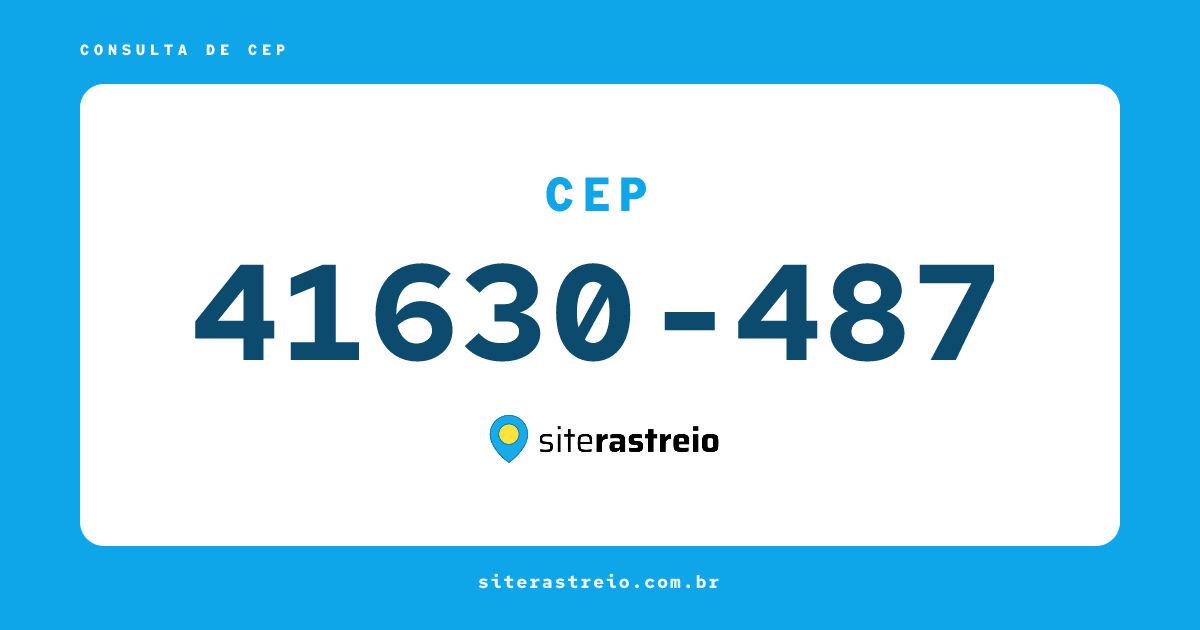 41630487 | CEP 41630-487 é de onde? Endereço e todas informações