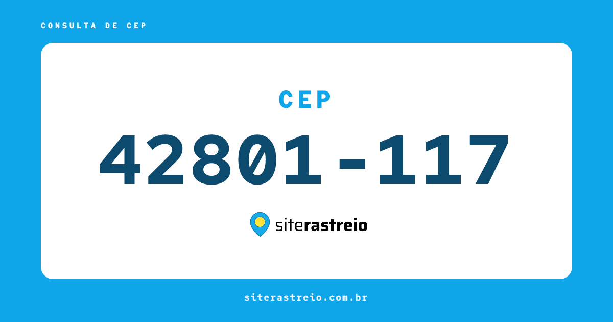 42801117 | CEP 42801-117 é de onde? Endereço e todas informações