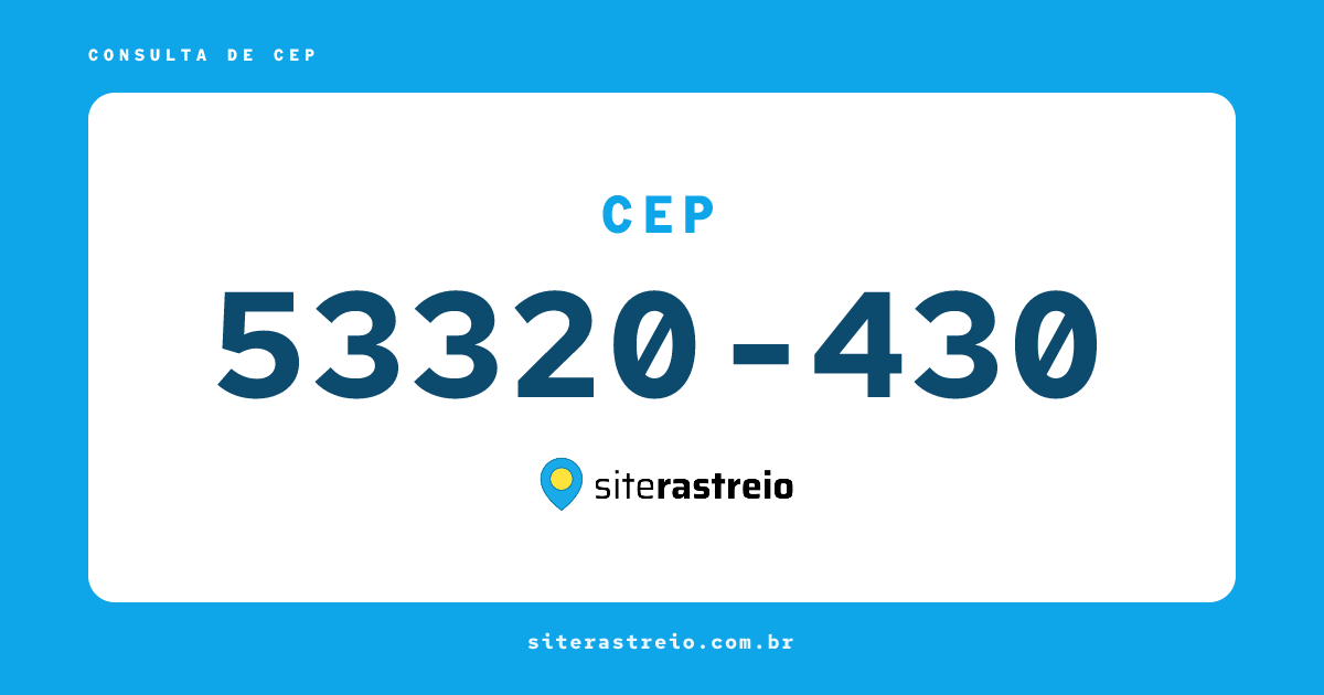 53320430 | CEP 53320-430 é de onde? Endereço e todas informações
