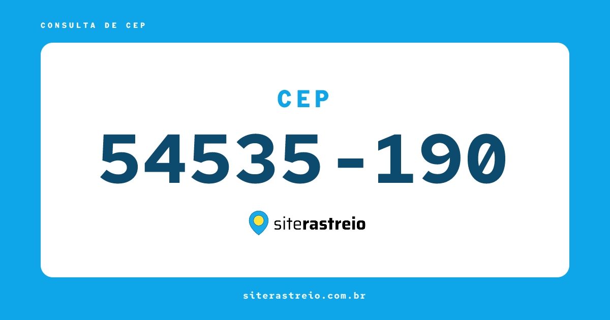 54535190 | CEP 54535-190 é de onde? Endereço e todas informações