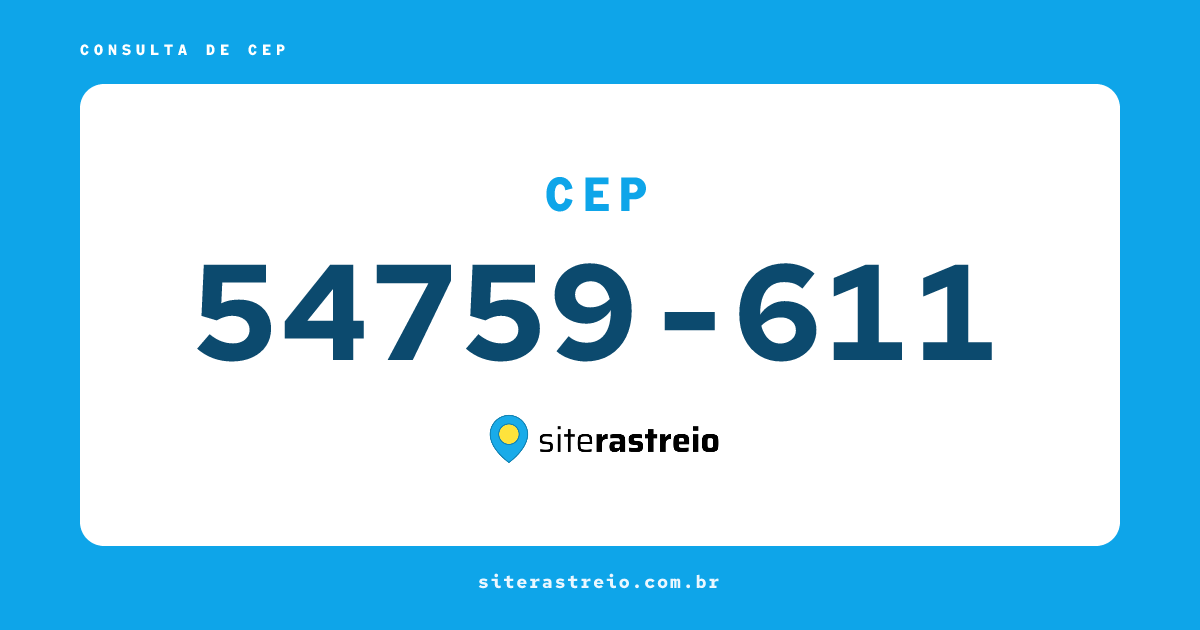 54759611 | CEP 54759-611 é de onde? Endereço e todas informações