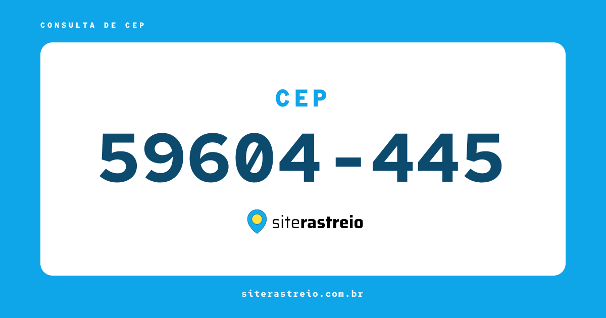 59604445 | CEP 59604-445 é de onde? Endereço e todas informações