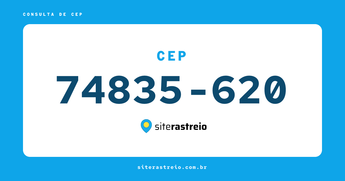 74835620 | CEP 74835-620 é de onde? Endereço e todas informações