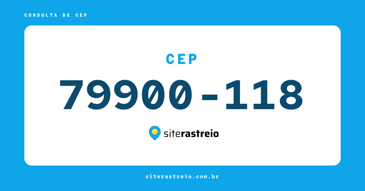 79900118 | CEP 79900-118 é de onde? Endereço e todas informações