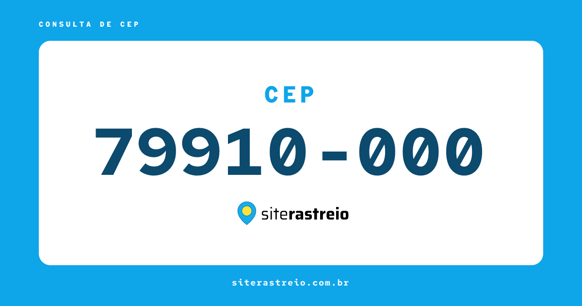 79910000 | CEP 79910-000 é de onde? Endereço e todas informações