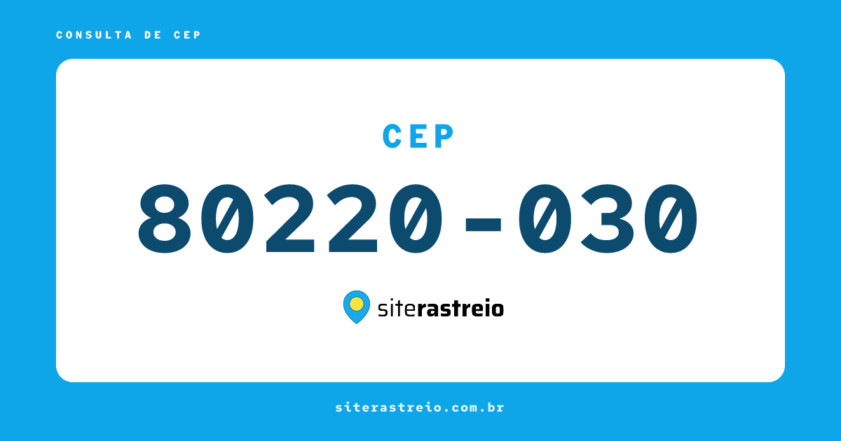 80220030 | CEP 80220-030 é de onde? Endereço e todas informações