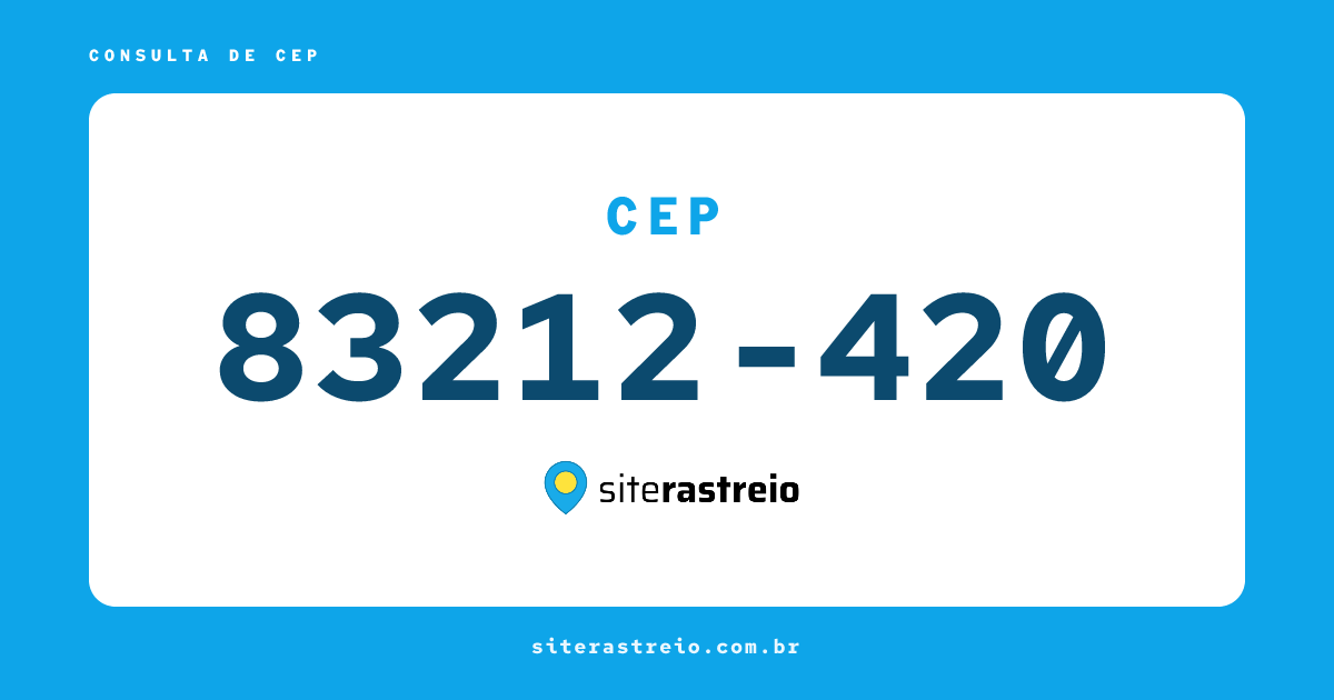83212420 | CEP 83212-420 é de onde? Endereço e todas informações