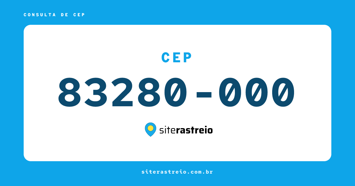 83280000 | CEP 83280-000 é de onde? Endereço e todas informações