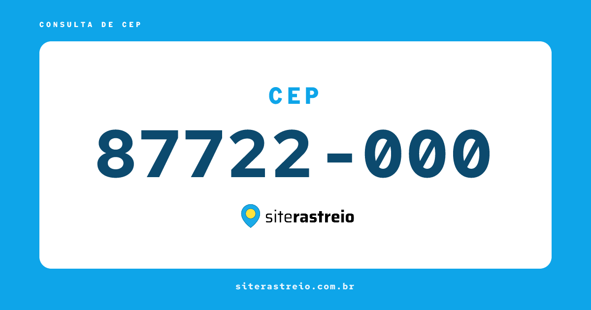 87722000 | CEP 87722-000 é de onde? Endereço e todas informações