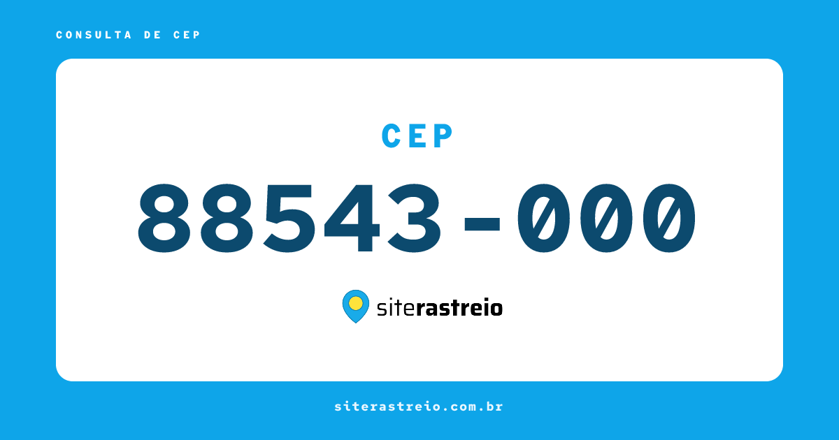 88543000 | CEP 88543-000 é de onde? Endereço e todas informações