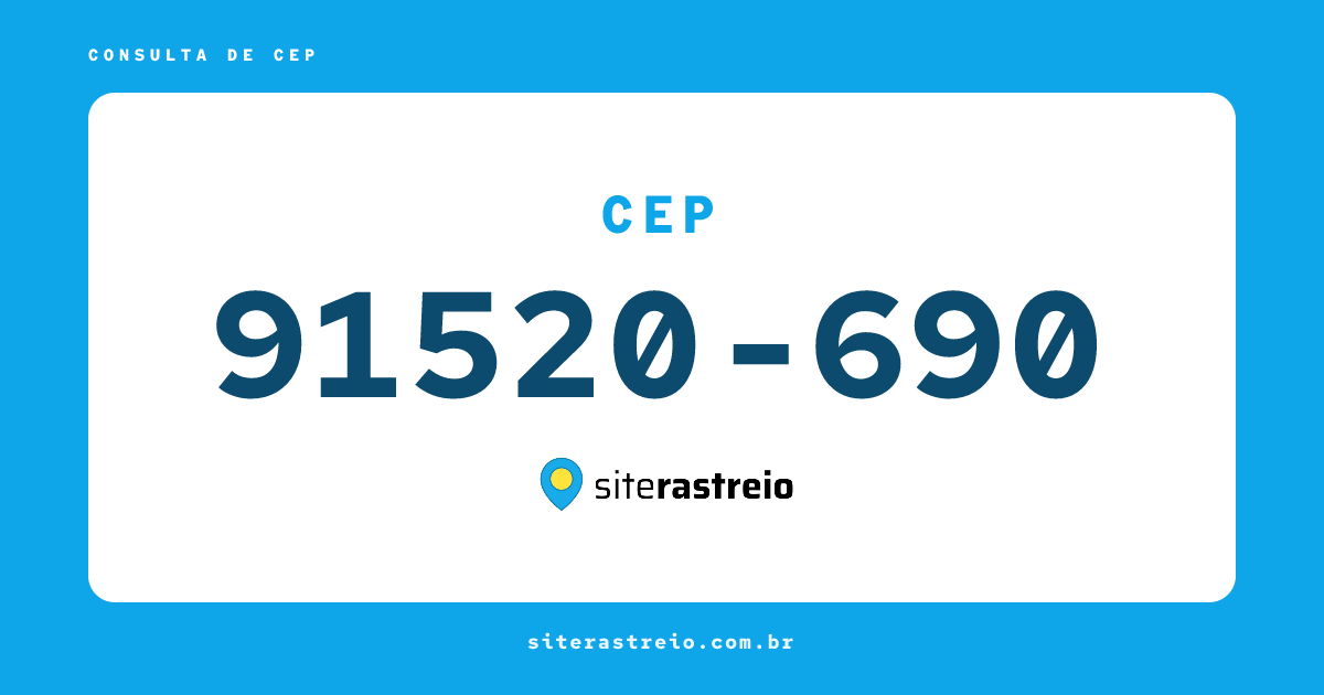 91520690 | CEP 91520-690 é de onde? Endereço e todas informações